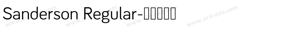 Sanderson Regular字体转换